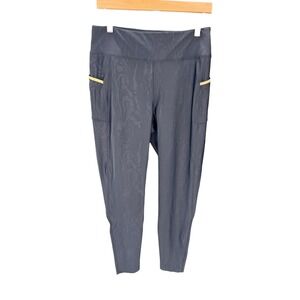 Alala High Waist Black Gold‎ Print Leggings L NWT Sculpt Pocket Athleisure Yoga